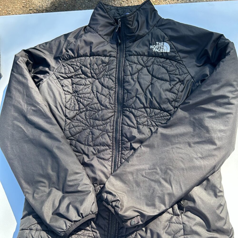 The North Face Black Fall/Winter Jacket – Pattern Detail, Size Medium